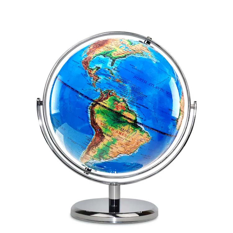 22.8CM Physical World Globe with FullSwing Meridian and Base detail view 4
